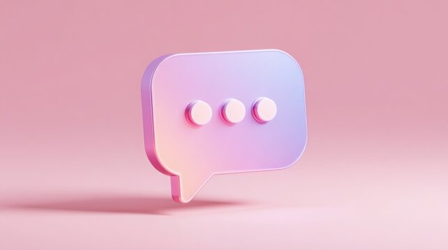 A pink and blue speech bubble illustrating creative suggestions in a playful and engaging digital communication space