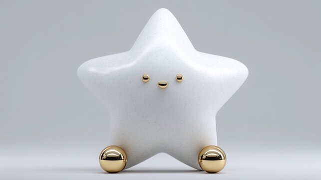 Eye-catching star shaped object representing excellence and recognition in a colorful and creative design context