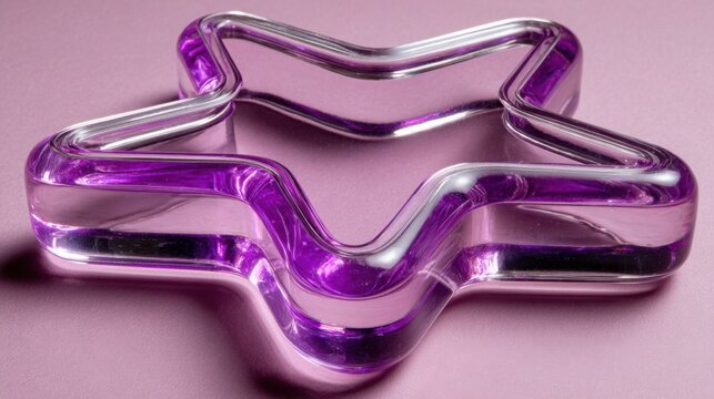 Striking purple star shaped object signifying achievement and recognition in a playful and creative design context