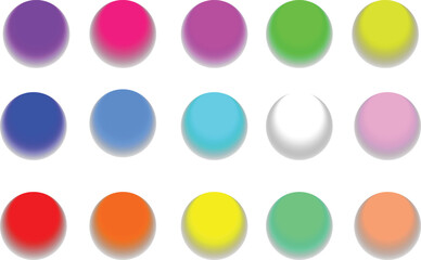 Gradient glow circle set on black background