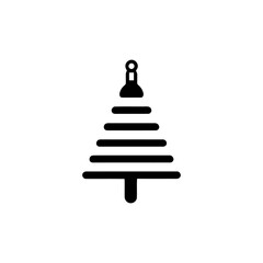 Christmas tree simple flat icon