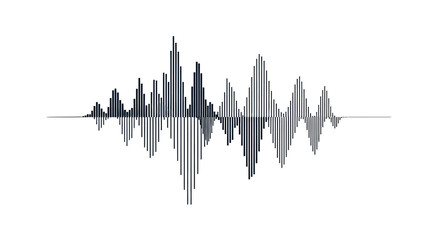 Sound wave visualization of audio signal frequency spectrum waveform design