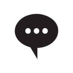 Speech bubble icon with three dots