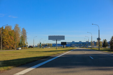 Cityscape and sunny day, road and highway, asphalt and street.	