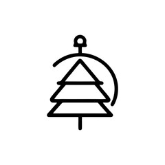 Christmas tree outline with arch design