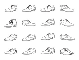 Oxford Shoes Line Art Minimalist Fashion Illustration