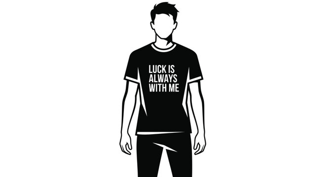 Luck is always with me t shirt design vector illustration art