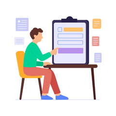 Fototapeta premium Data Entry, inputting values accurately into database