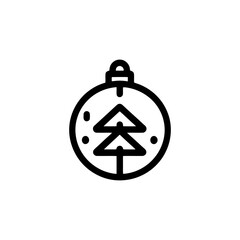 Fototapeta premium Christmas tree bauble in minimal style