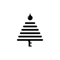 Striped Christmas tree element