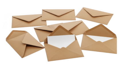 Envelope isolated on transparent background