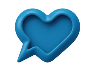 Blue Message Bubble isolated on transparent background
