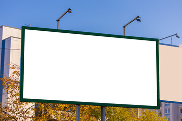 Background for design, billboards on city streets and along roads