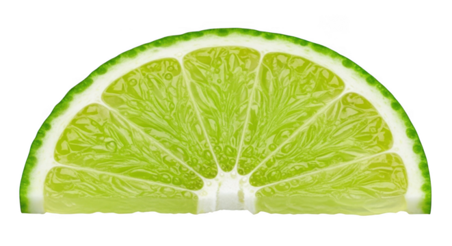 Lime slice isolated on transparent background