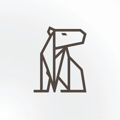 Capybara Head Logo – Abstract Animal Emblem
