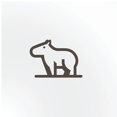 Geometric Capybara Logo – Modern Wildlife Symbol