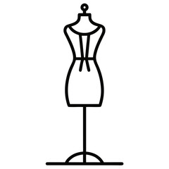Simple line art fashion mannequin icon