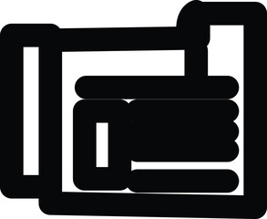 Obraz premium Black and White Handshake Icon Vector Illustration: Simple Graphic Design for Business, Agreement, and Partnership Concepts