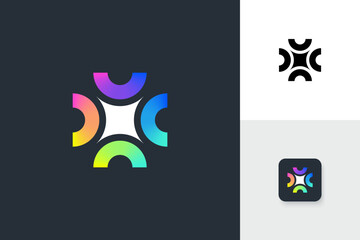 colorful logo design vector template