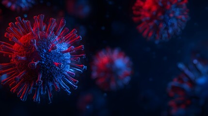 Coronavirus Molecule Render Illustrates Global Health Crisis Scientific Visualization