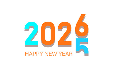 New year 2026 and old year 2025 moment. New year 2026 design.