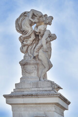Statue of Leonardo Bisconti, "the sacrifice" to the Victorian of Rome