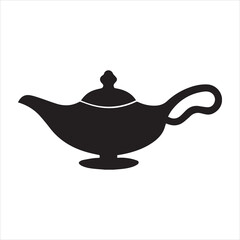 Elegant Aladdin s lamp design a classic magical object silhouette