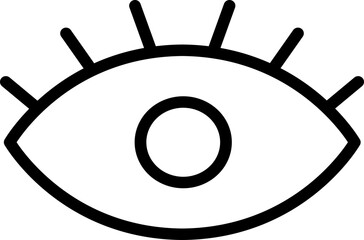 Open Eye View Observation Icon Line Art Vector Graphic