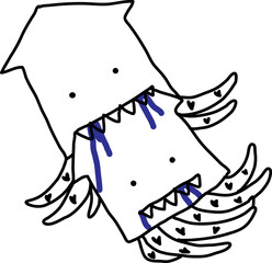 いか　海の生き物　