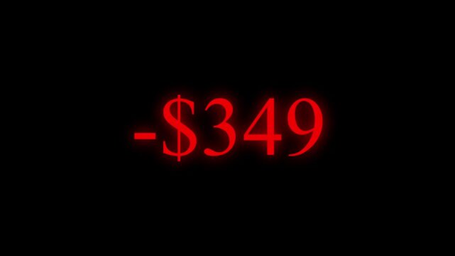 financial loss with decrease counter suitable for design projects, business presentations, marketing materials, and finance related content.