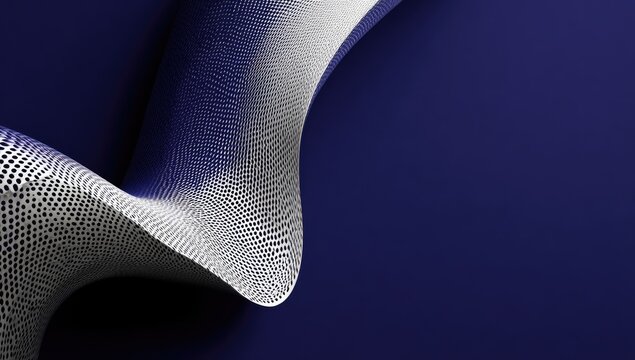 Abstract Woven texture on blue gradient backdrop