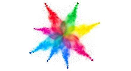 Obraz premium Explosion of vivid colors bursting outward like a starburst abstract art
