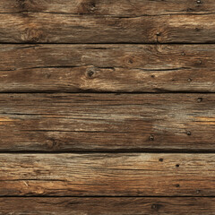 Naklejka premium Seamless Rustic Aged Wooden Planks Surface Texture Background