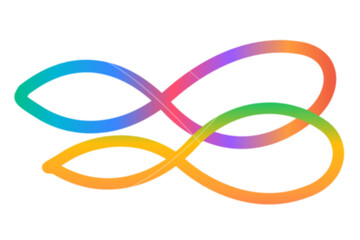 Infinity Loops Abstract Colorful Spectrum Symmetry Duality Continuity Artistic Digital Decorative Background