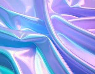 Obraz premium Iridescent fabric folds pastel colors