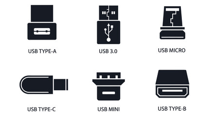 Usb types identification guide a c micro mini b and usb versions editable