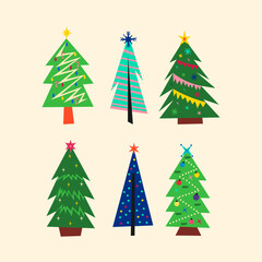 Mid Century Christmas Tree Illustration