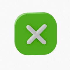 Obraz premium green cross icon