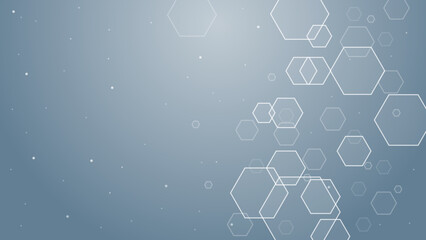 Hexagon seamless pattern background. Hexagon pattern with dots in light blue, ideal for stationery, fabrics, and web design projects requiring a modern touch.