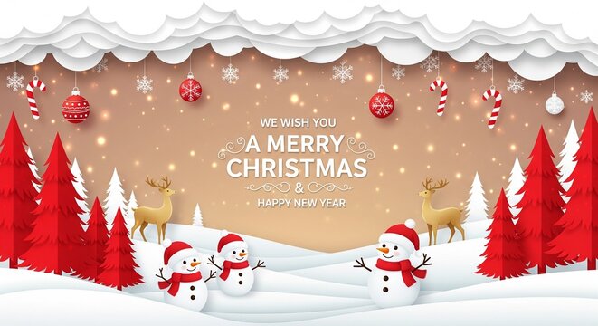 Marry Christmas With Santa Clous Decoration Background