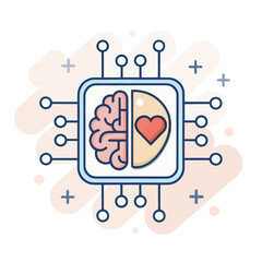 AI healthcare symbol showing technology in medical field