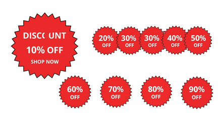 Sale discount off promotion offer percent price tag shop now sticker editable