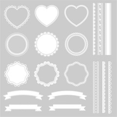 レースの装飾品セットイラスト