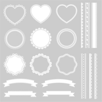 レースの装飾品セットイラスト