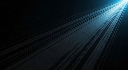 Dramatic Blue Light Beam on Dark Background perfect for Website banner, presentation background, event promotion,