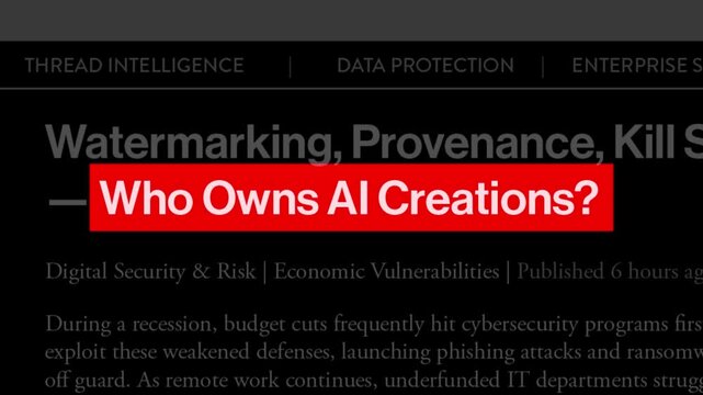 Who Owns AI Creations? — News Headline Text Animation
