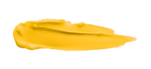 Yellow clay texture on transparent background.