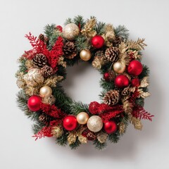 Festive Christmas wreath decoration