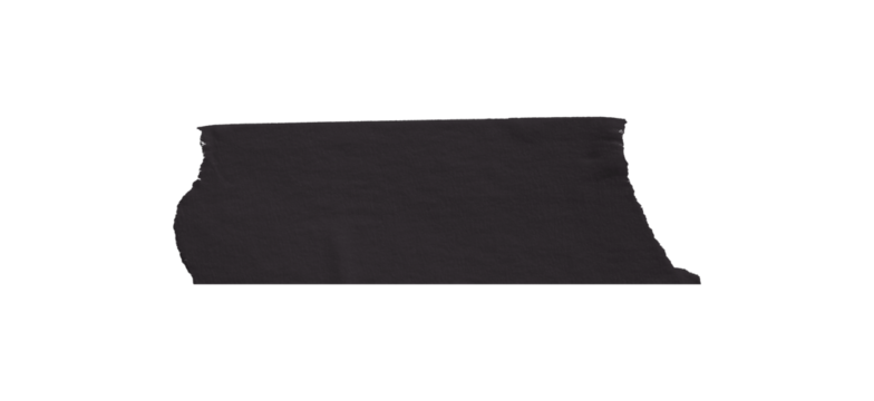 Black masking tape, plastic scotch on a transparent background.