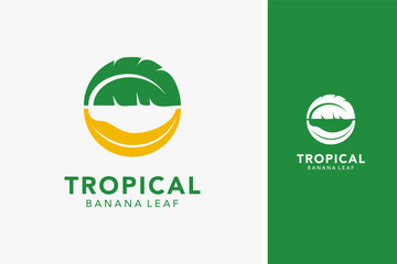 Banana leaf logo symbol icon design